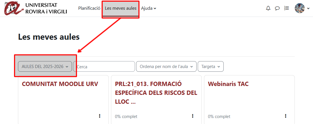 Les meves aules del curs 24-25