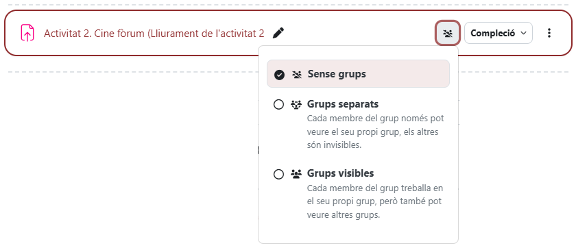 Captura de pantalla Mode de grup